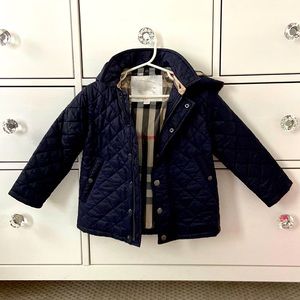 Burberry quilted coat 3T